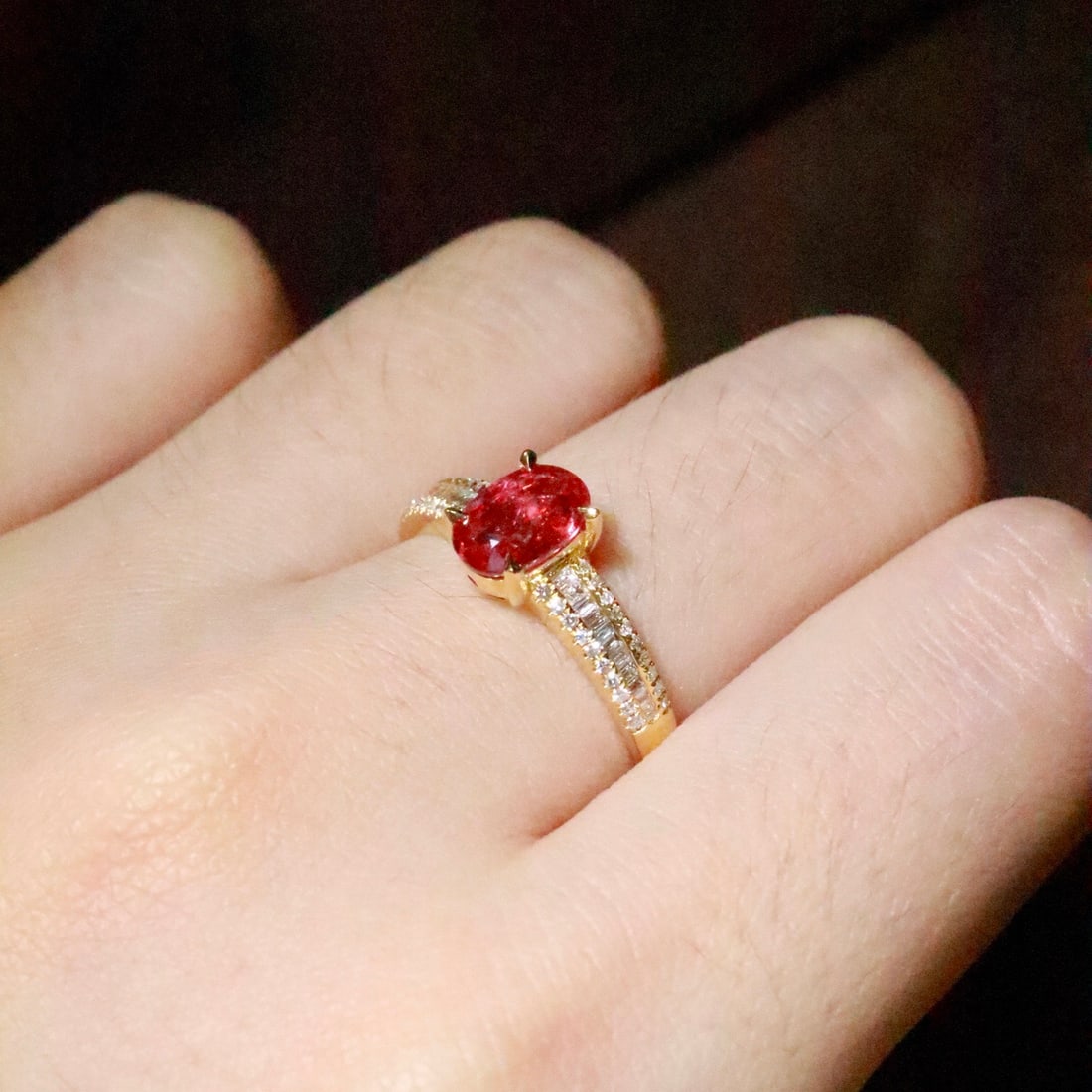 14k Gold 1.26 Ctw Natural Ruby & Diamond Ring - 6