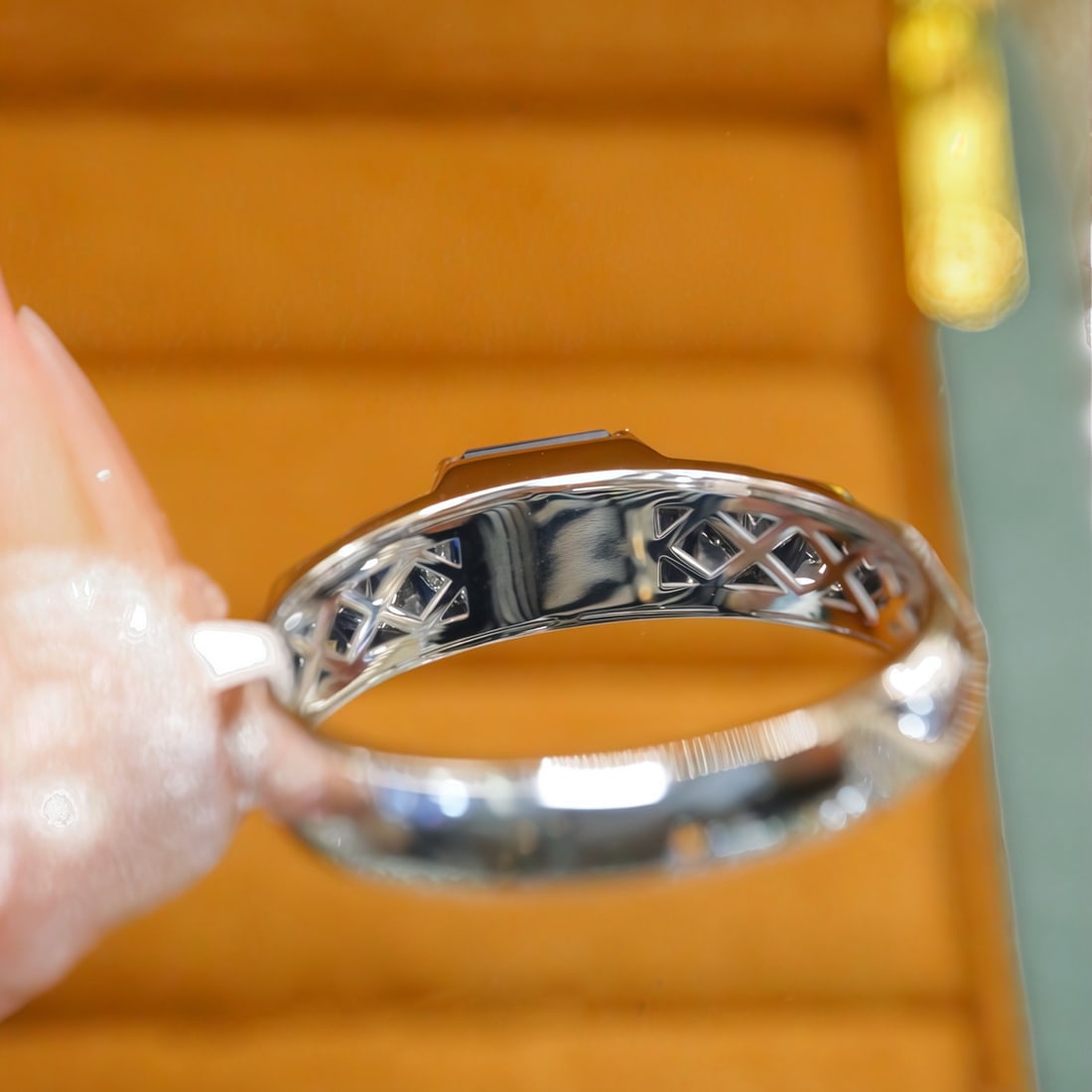 14k Gold 2.00 Ct Natural Sapphire & Men¡¯s Ring - 4