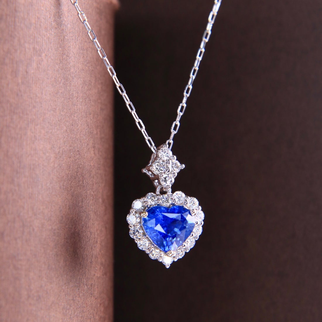 14k Gold 1.33 Ctw Natural Sapphire & Diamond Necklace - 6