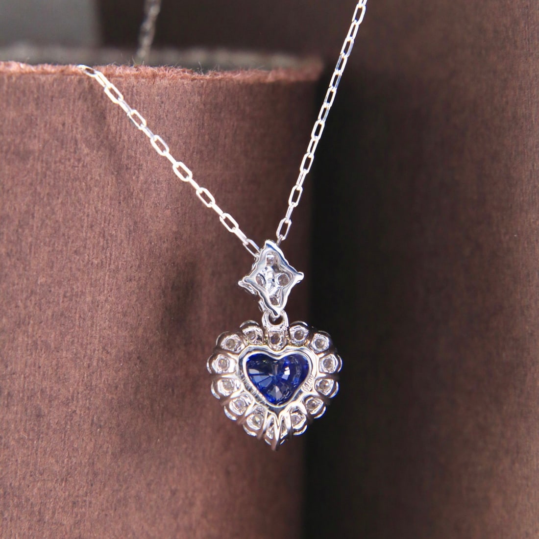 14k Gold 1.33 Ctw Natural Sapphire & Diamond Necklace - 7