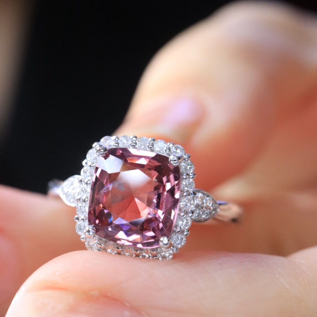 14k Gold 2.14 Ctw Natural Spinel & Diamond Ring - 2
