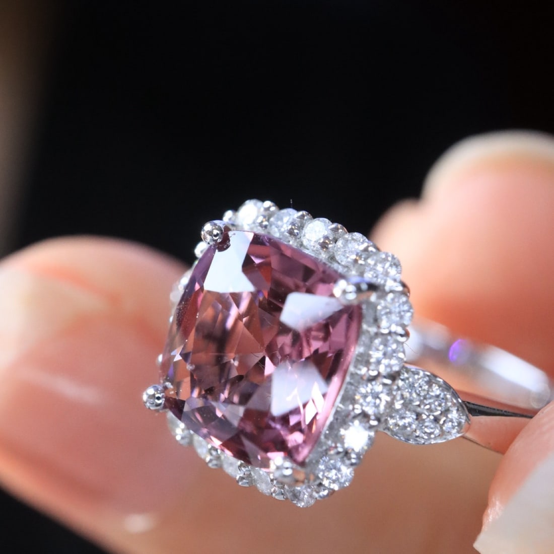 14k Gold 2.14 Ctw Natural Spinel & Diamond Ring - 3