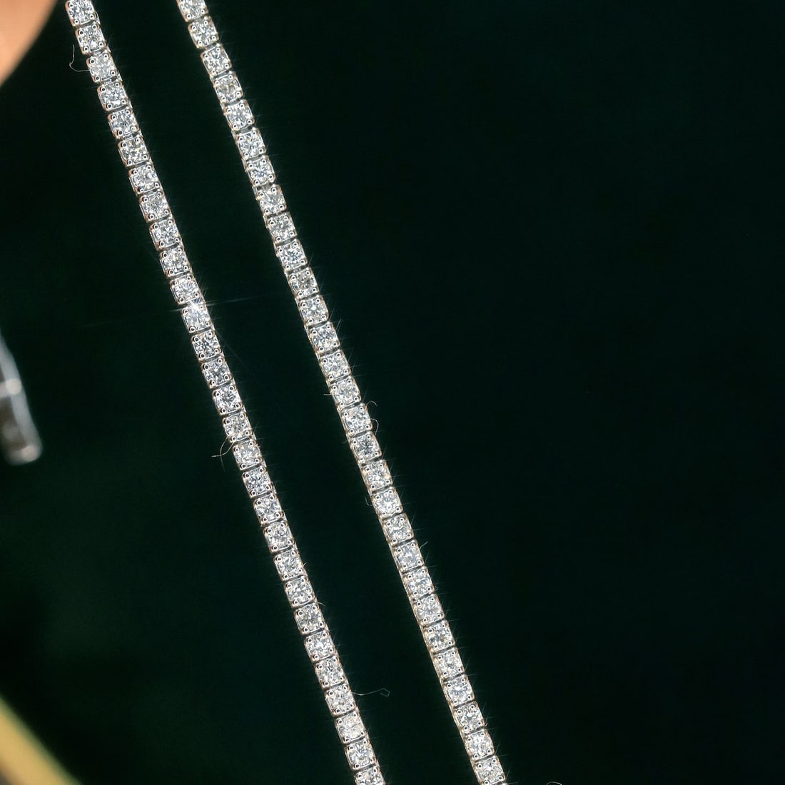 14k Gold 3 Ct Natural H Diamond Necklace - 7