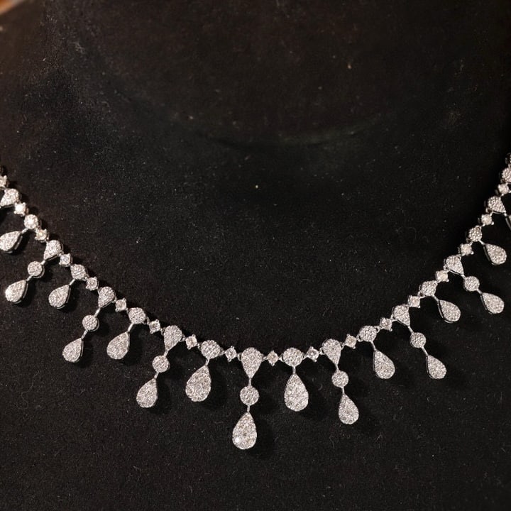 14k Gold 2.7 Ct Natural H Diamond Necklace - 6