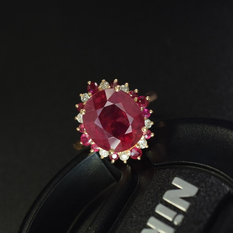 14k Gold 5.13 Ctw Natural Tourmaline & Diamond Ring - 2