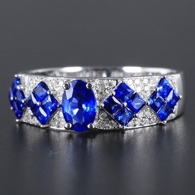 14k Gold 1.06 Ctw Natural Sapphire & Sapphire Ring - 2