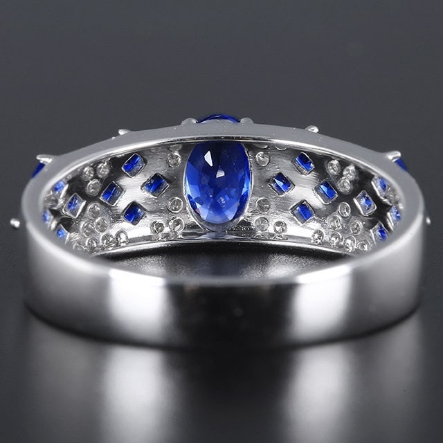 14k Gold 1.06 Ctw Natural Sapphire & Sapphire Ring - 4