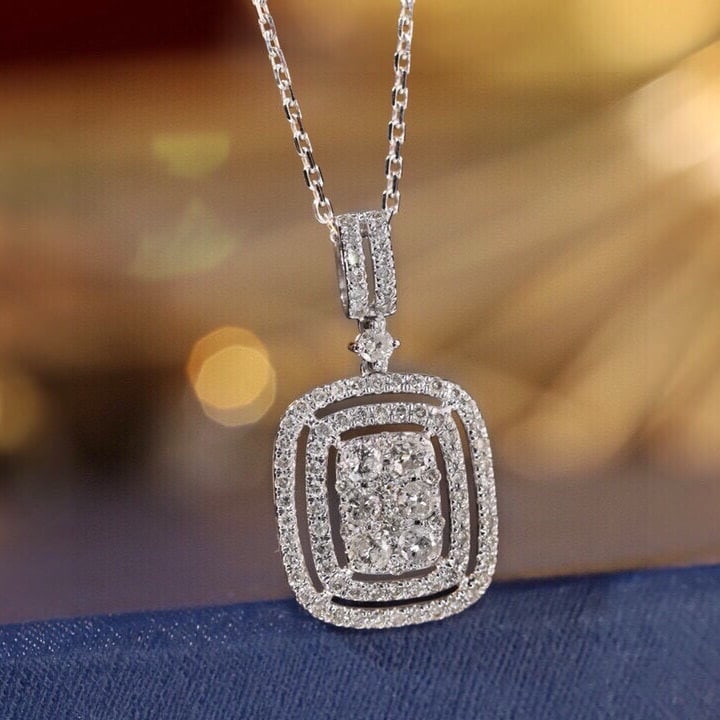 14k Gold 1.00 Ct Natural H Diamond Pendant( Without Chain ) - 2