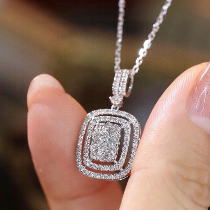 14k Gold 1.00 Ct Natural H Diamond Pendant( Without Chain ) - 5