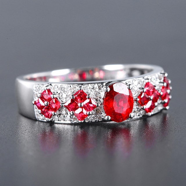 14k Gold 1.02 Ctw Natural Ruby & Ruby Ring - 3