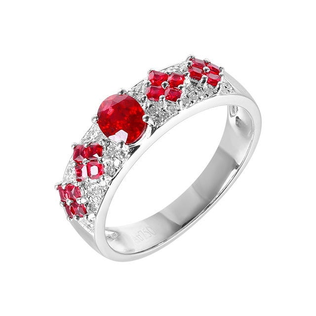 14k Gold 1.02 Ctw Natural Ruby & Ruby Ring - 5