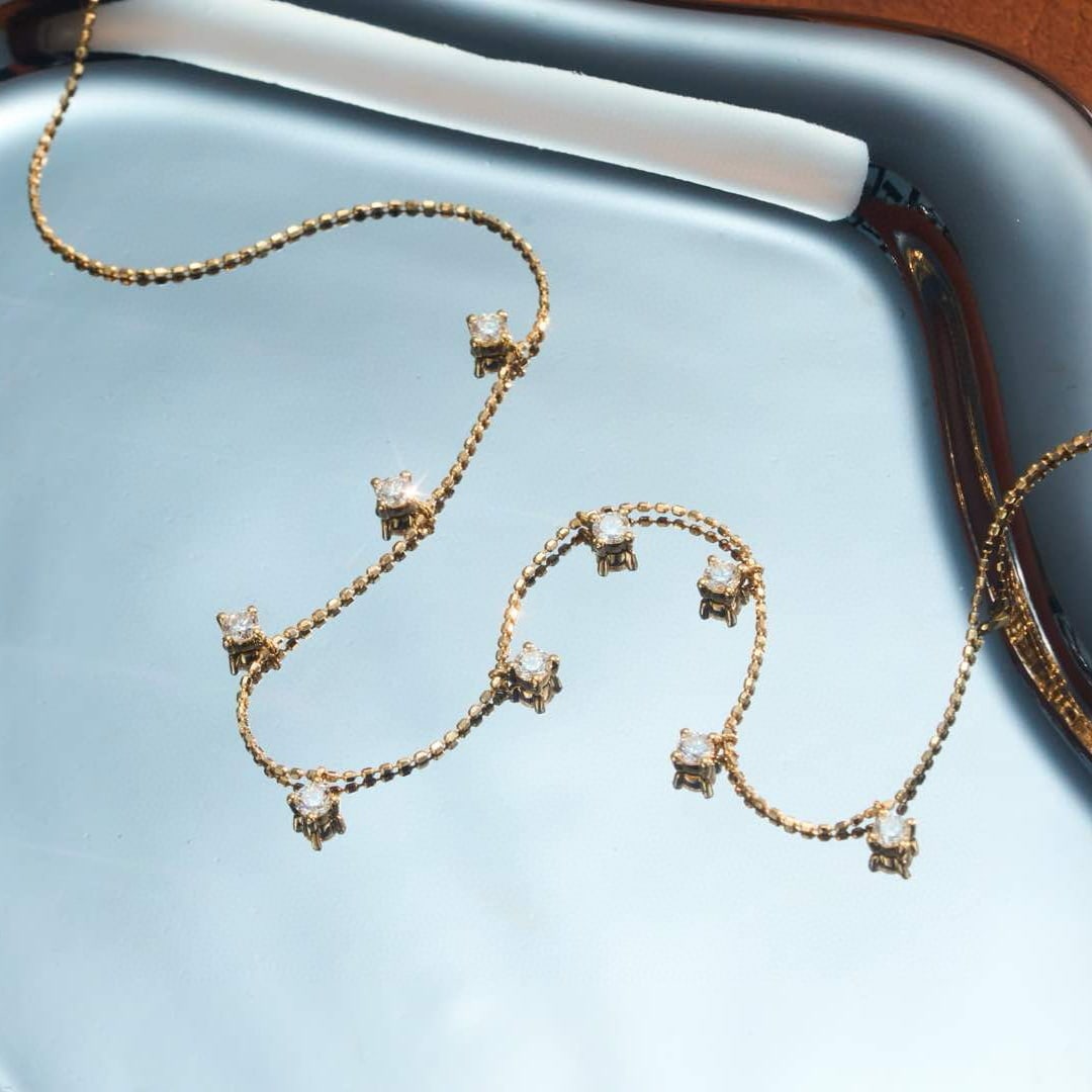 14k Gold 0.7 Ct Natural H Diamond Necklace - 4