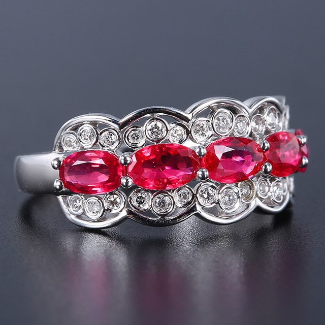 14k Gold 1.63 Ctw Natural Ruby & Diamond Ring - 3