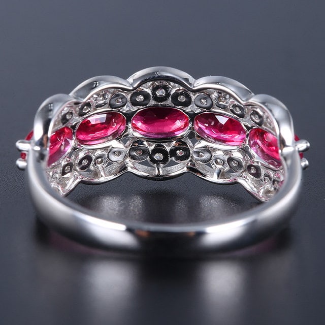14k Gold 1.63 Ctw Natural Ruby & Diamond Ring - 4