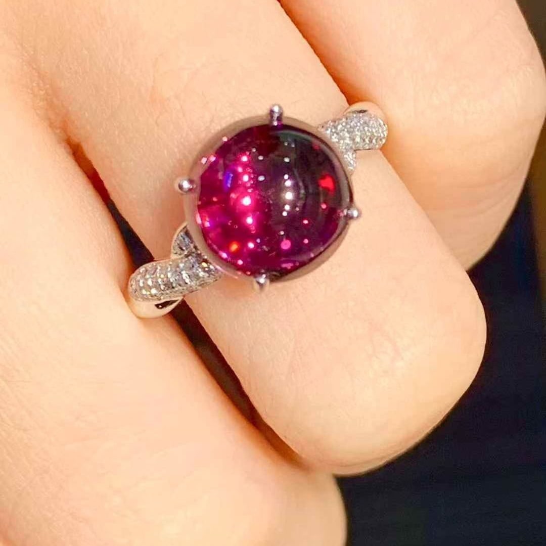 14k Gold 3.5 Ct Natural Tourmaline & Diamond Ring - 5