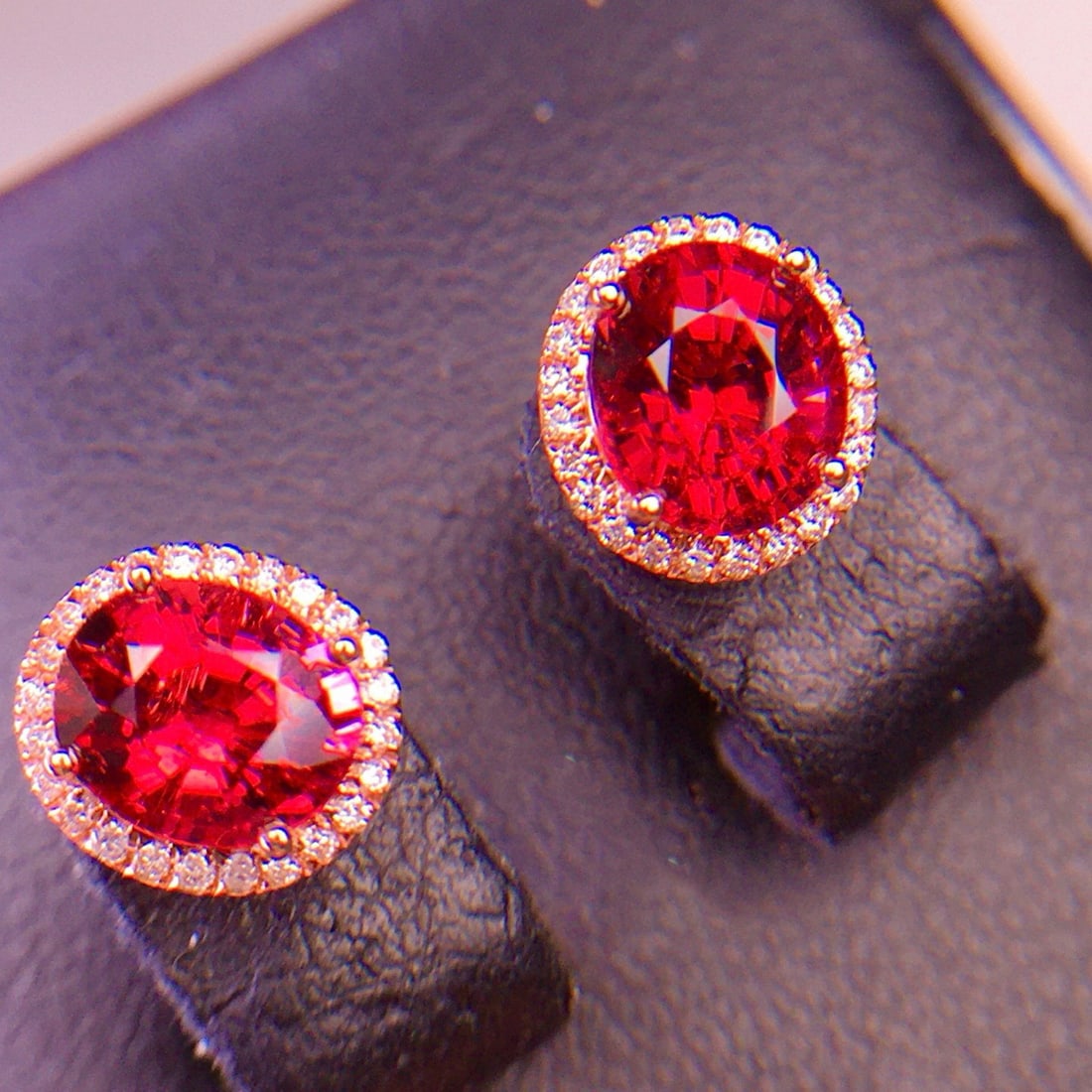 14k Gold 2.92 Ct Natural Tourmaline & Diamond Earrings - 3