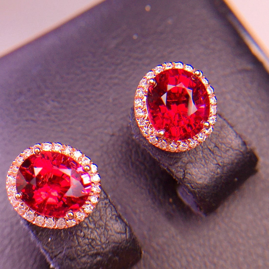 14k Gold 2.92 Ct Natural Tourmaline & Diamond Earrings - 6