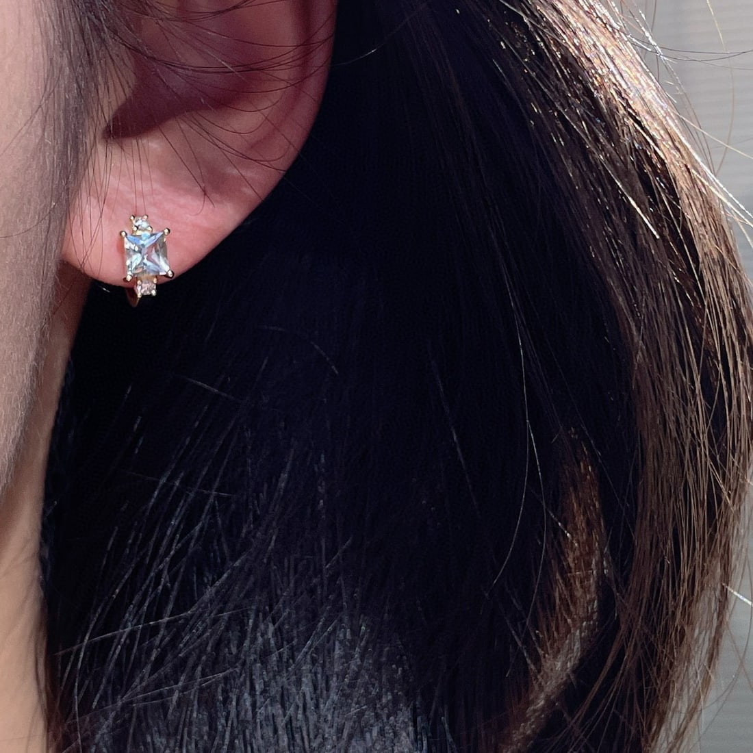 14k Gold 1.6 Ctw Natural Aquamarine & Diamond Earrings - 5