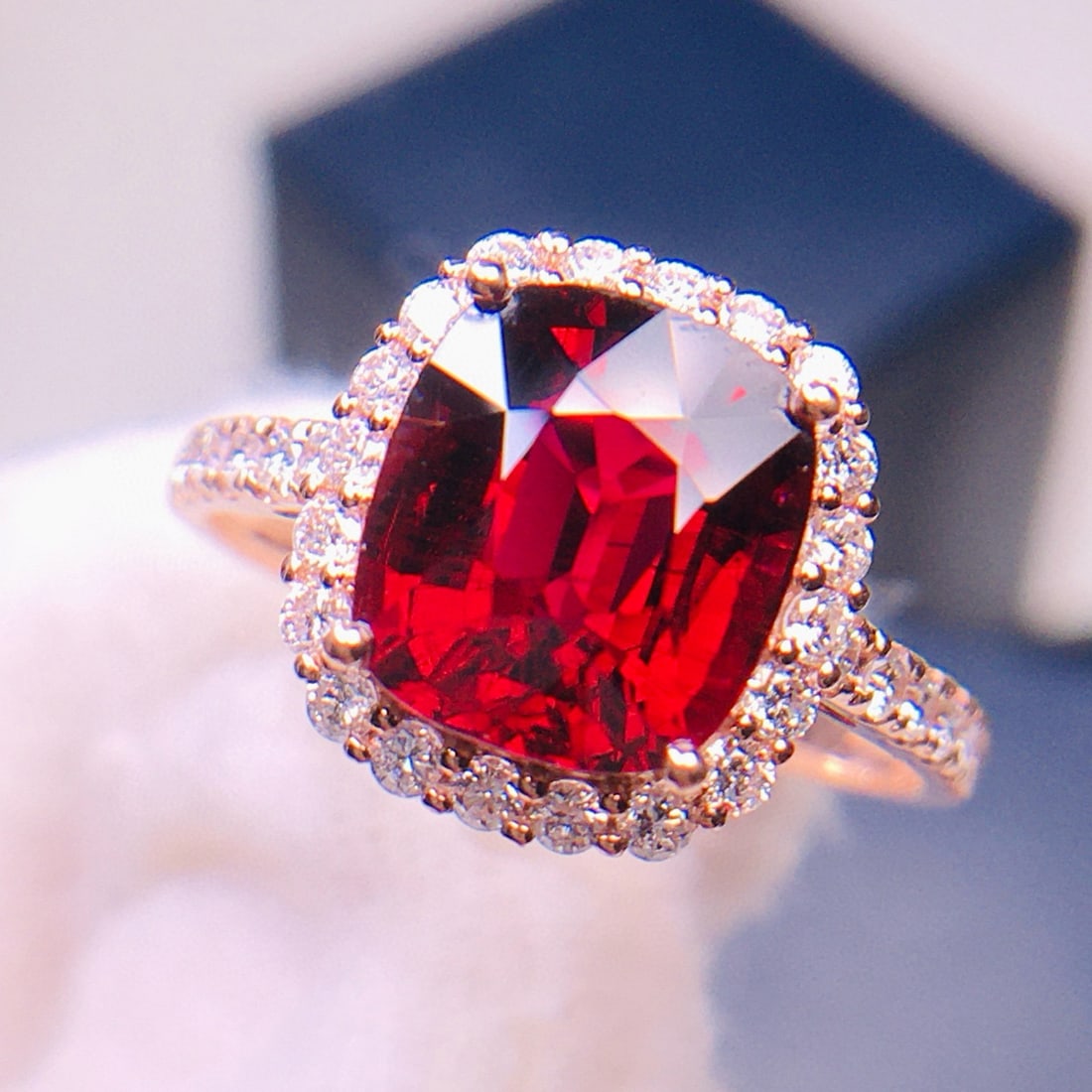 14k Gold 3.15 Ct Natural Tourmaline & Diamond Ring - 4