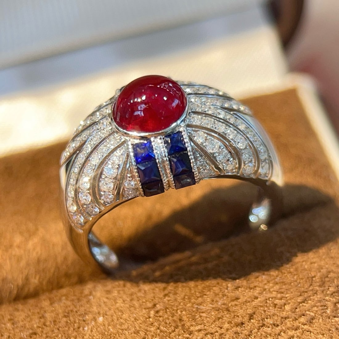 14k Gold 2.61 Ctw Vivid Red Natural Ruby & Diamond Ring - 2