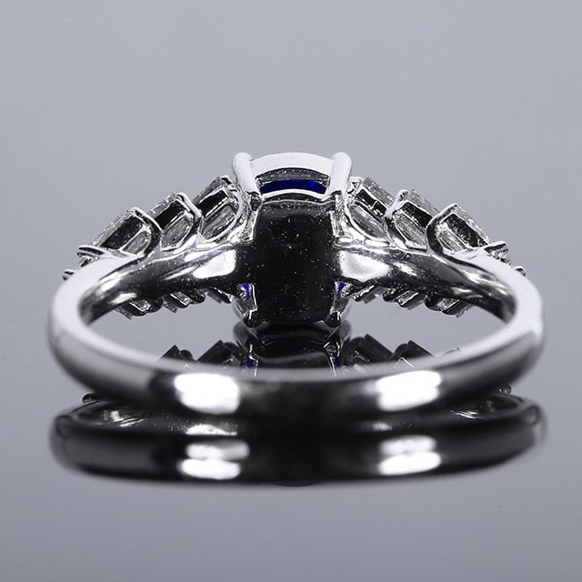 14k Gold 1.57 Ctw Natural Sapphire & Diamond Ring - 4