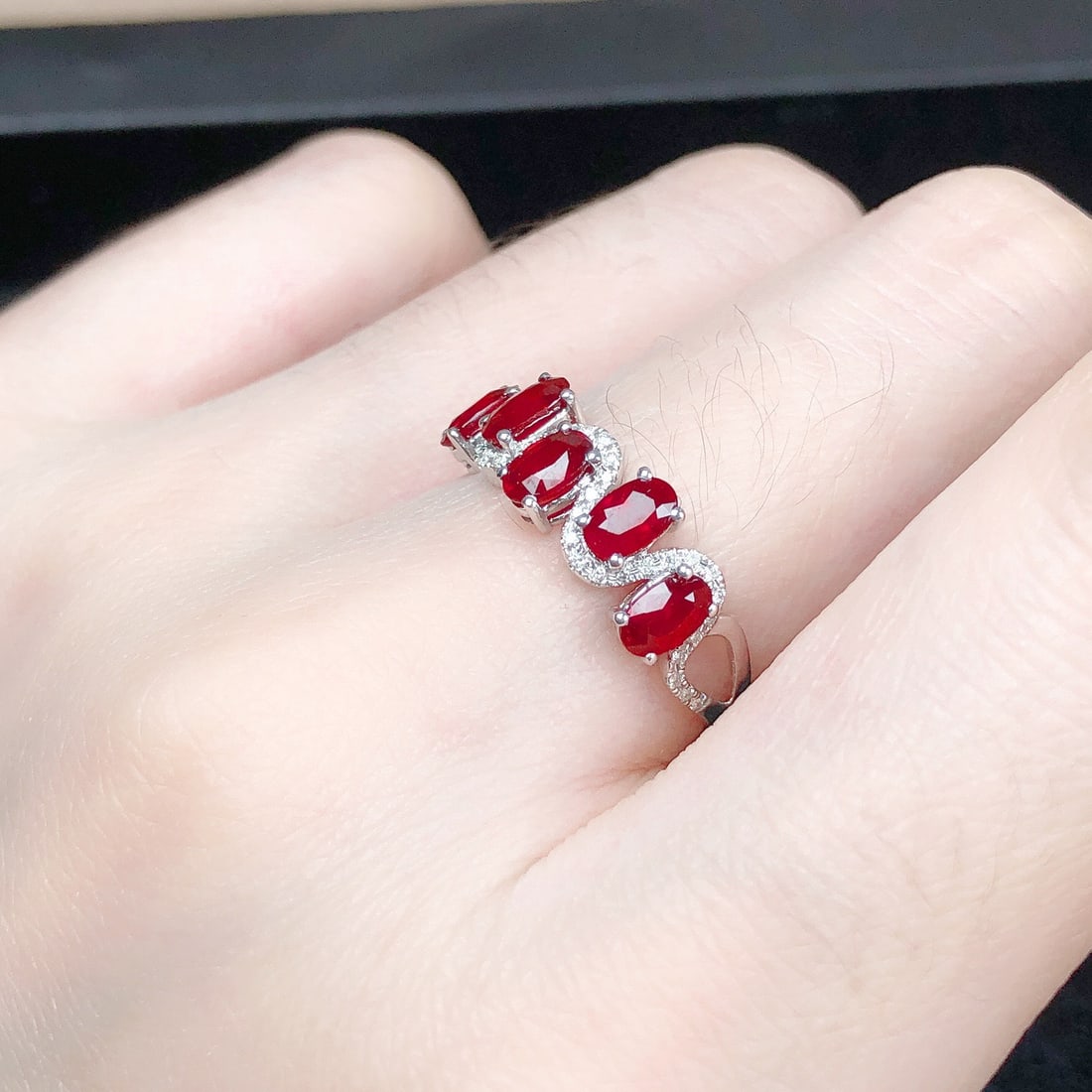 14k Gold 1.64 Ctw Vivid Red Natural Ruby & Diamond Ring - 7