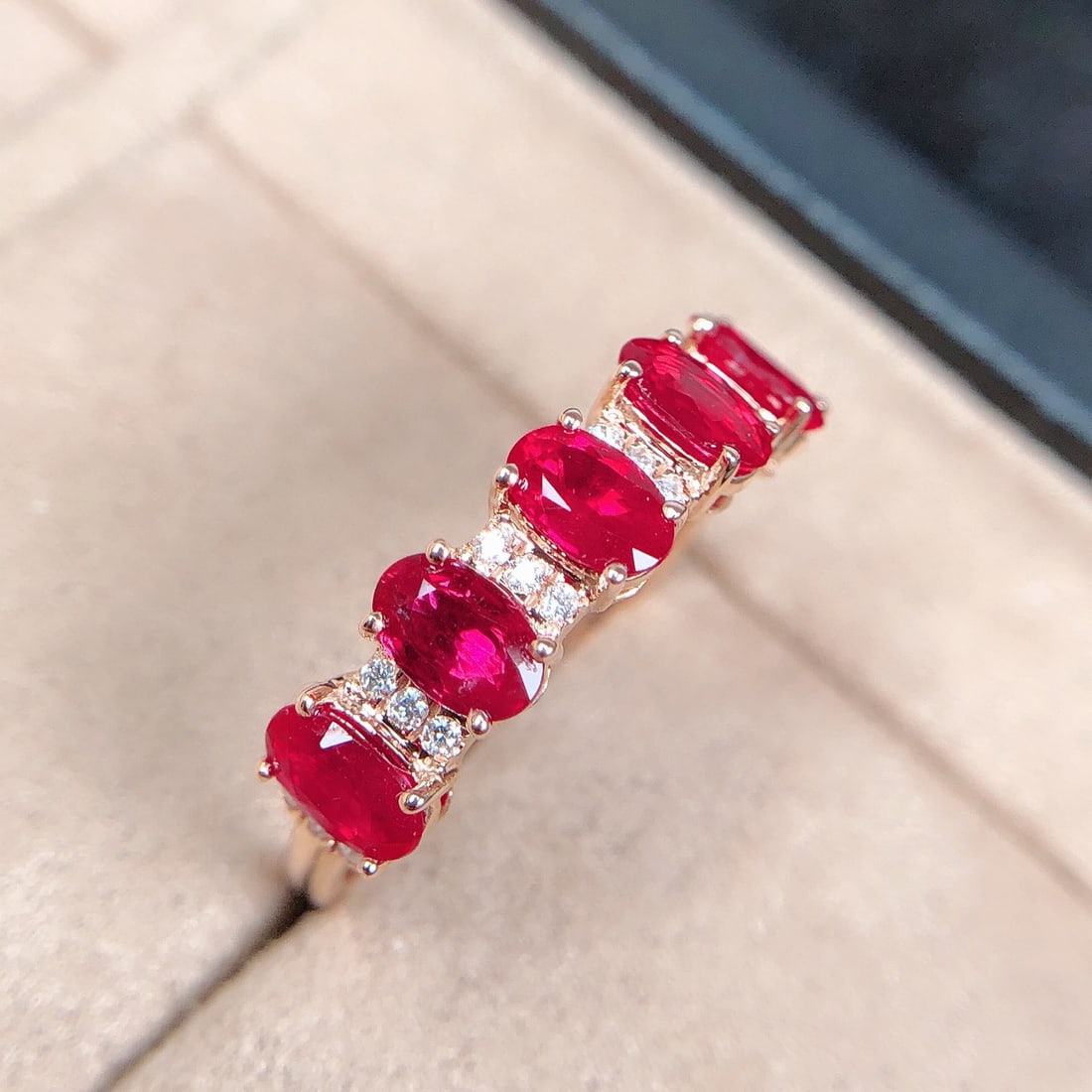 14k Gold 1.38 Ctw Natural Ruby & Diamond Ring - 2