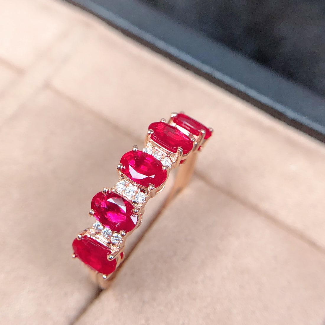 14k Gold 1.38 Ctw Natural Ruby & Diamond Ring - 3