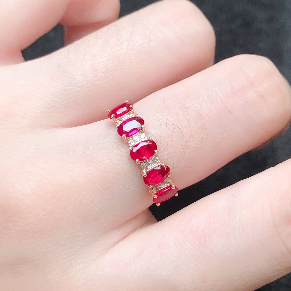 14k Gold 1.38 Ctw Natural Ruby & Diamond Ring - 8