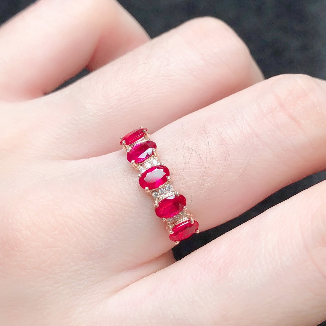 14k Gold 1.38 Ctw Natural Ruby & Diamond Ring - 9