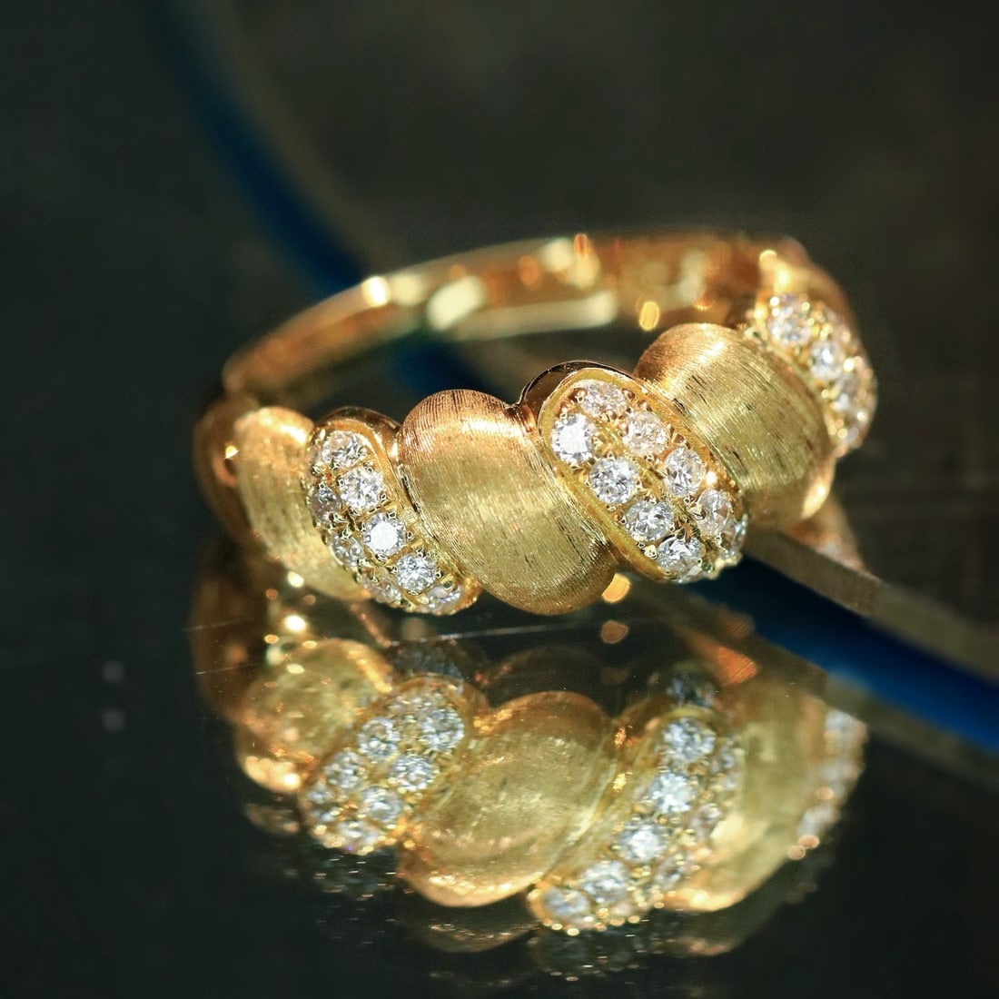 14k Gold 0.36 Ct Natural H Diamond Ring - 2