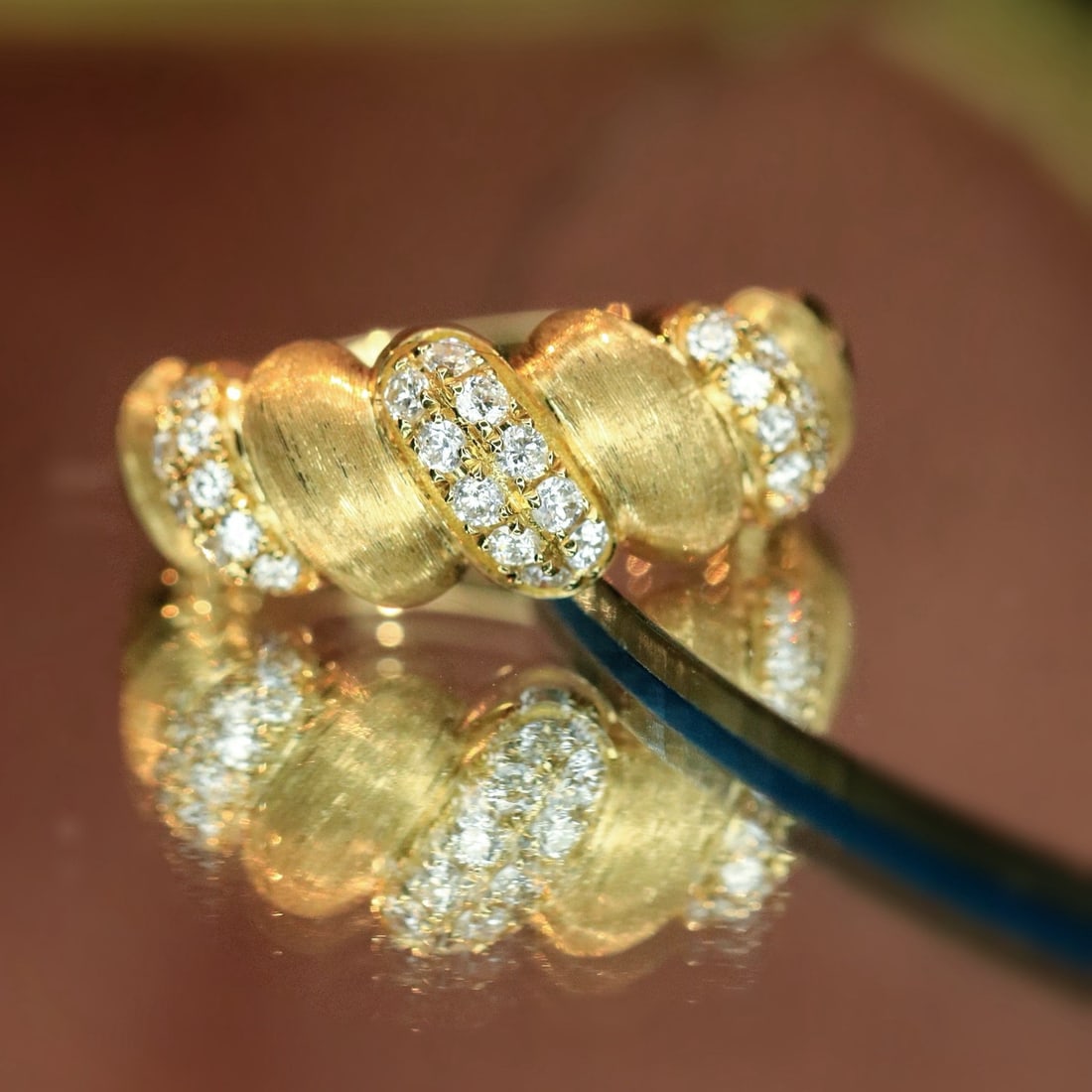 14k Gold 0.36 Ct Natural H Diamond Ring - 3