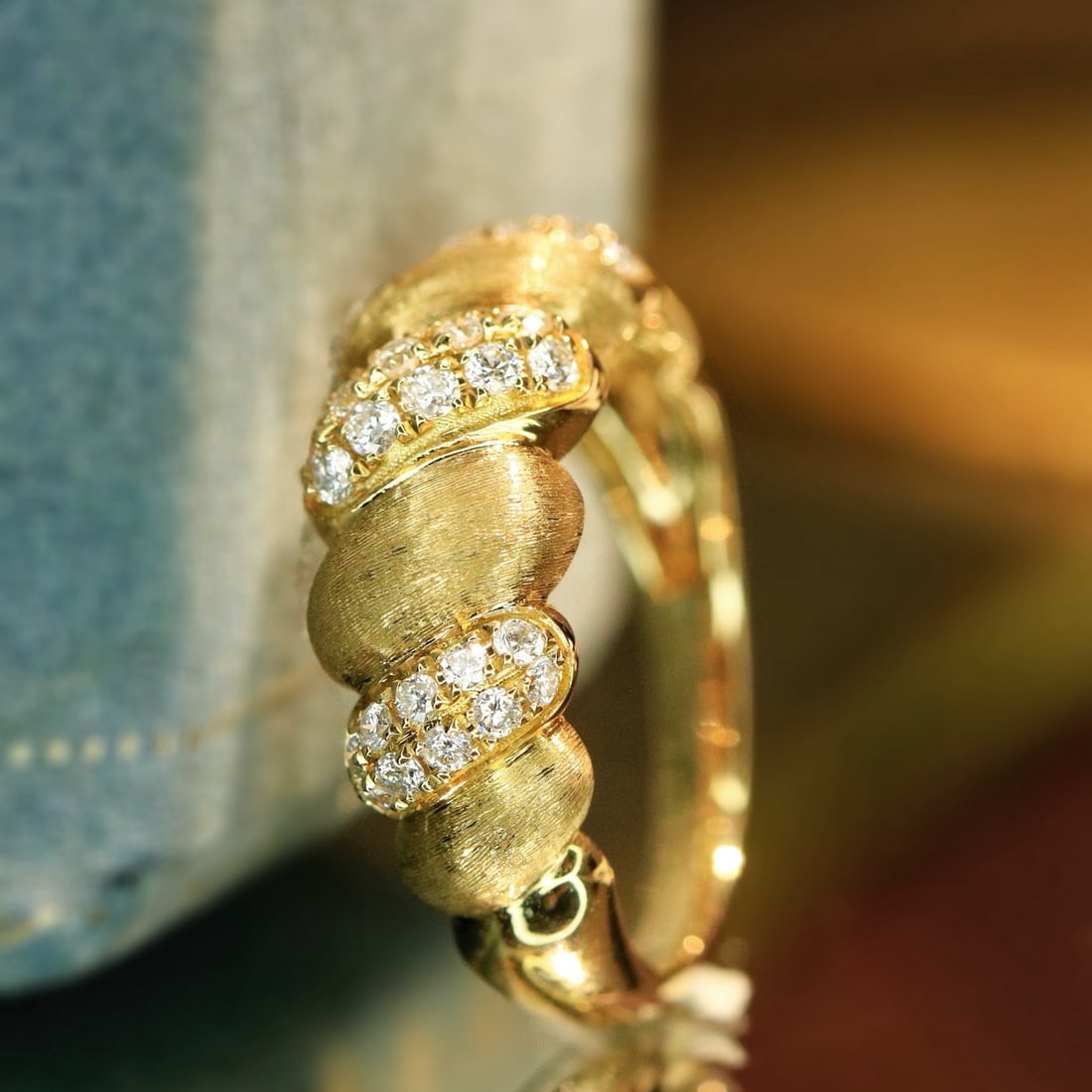 14k Gold 0.36 Ct Natural H Diamond Ring - 4