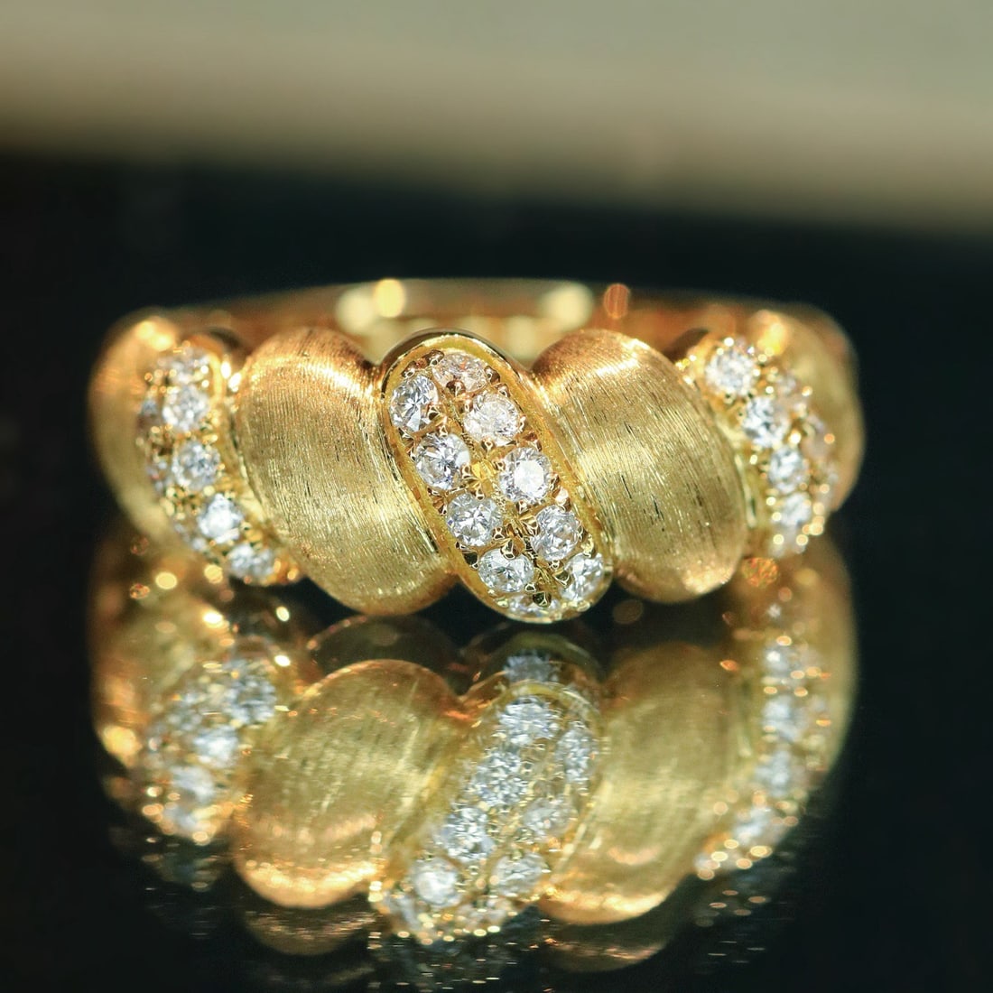 14k Gold 0.36 Ct Natural H Diamond Ring - 5