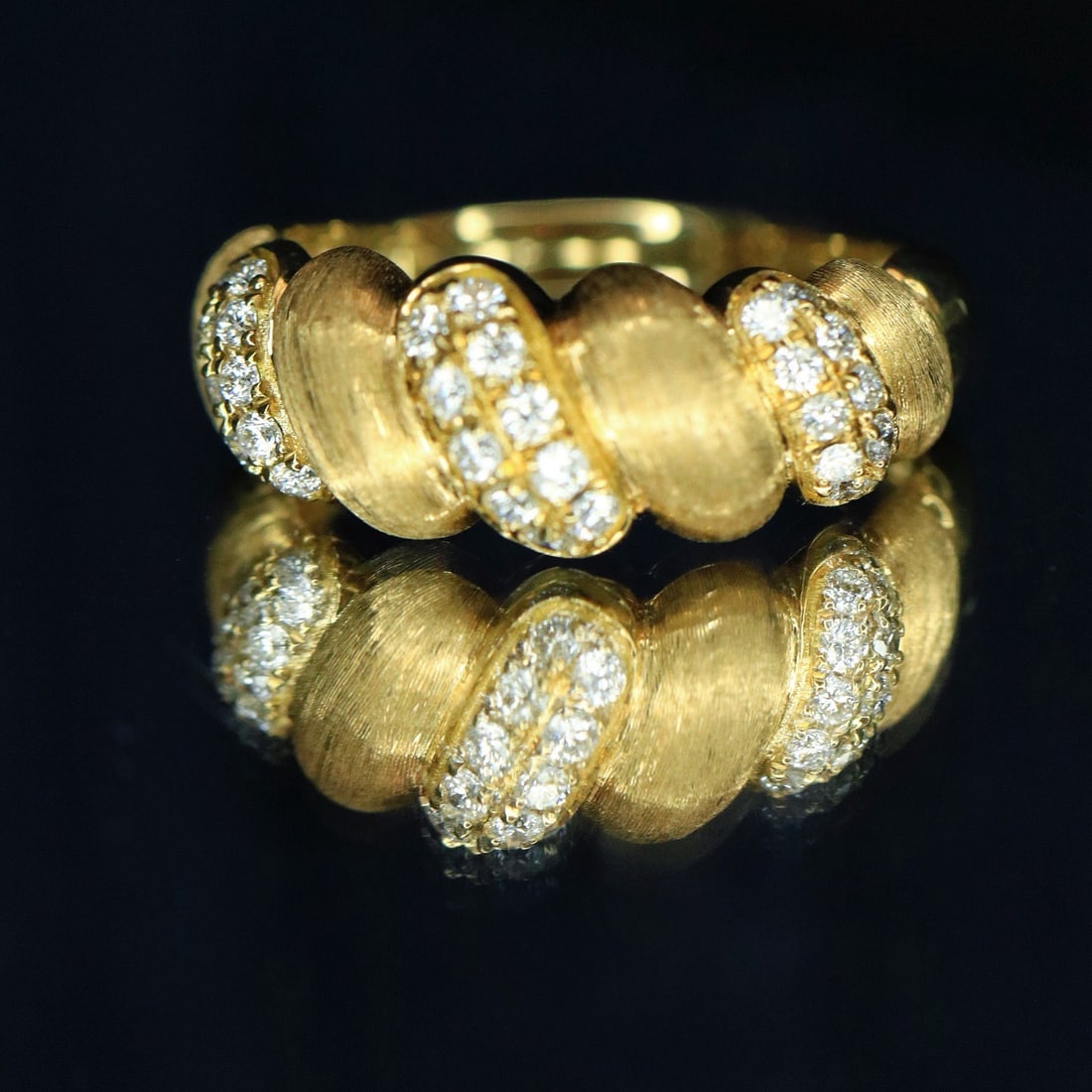 14k Gold 0.36 Ct Natural H Diamond Ring - 7