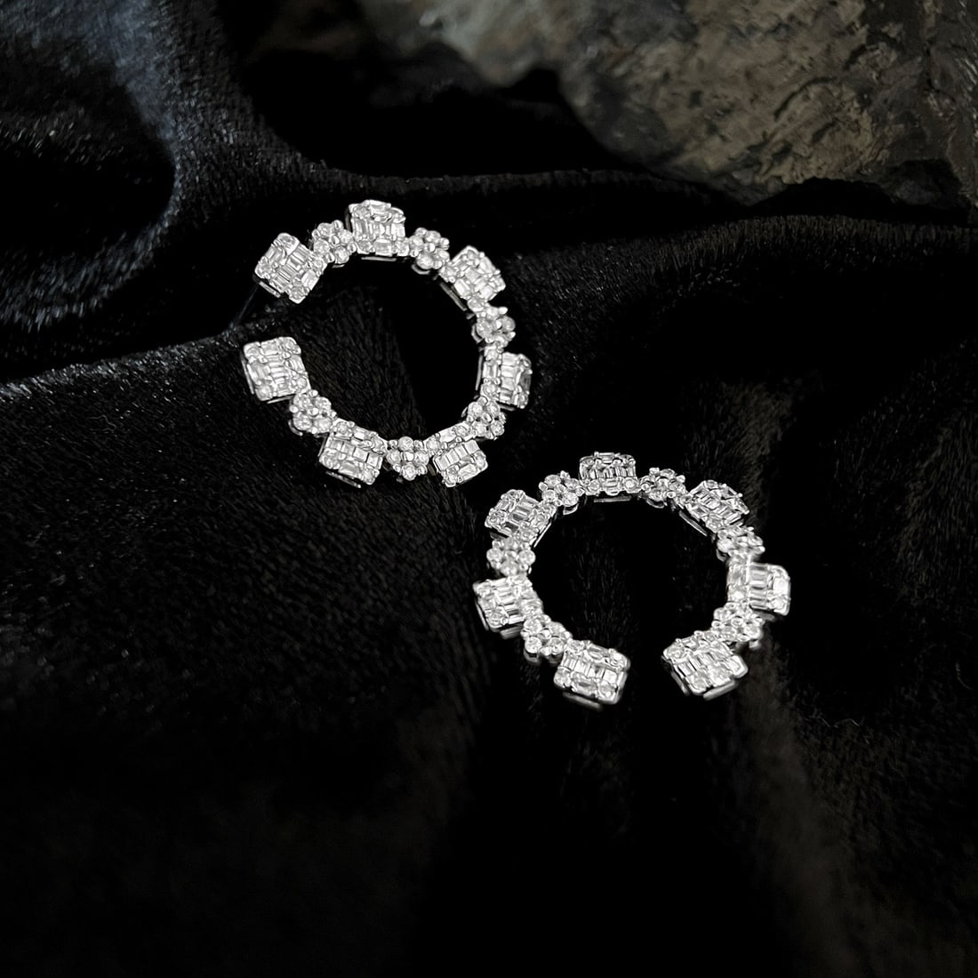 14k Gold 1 Ct Natural H Diamond Earrings - 3