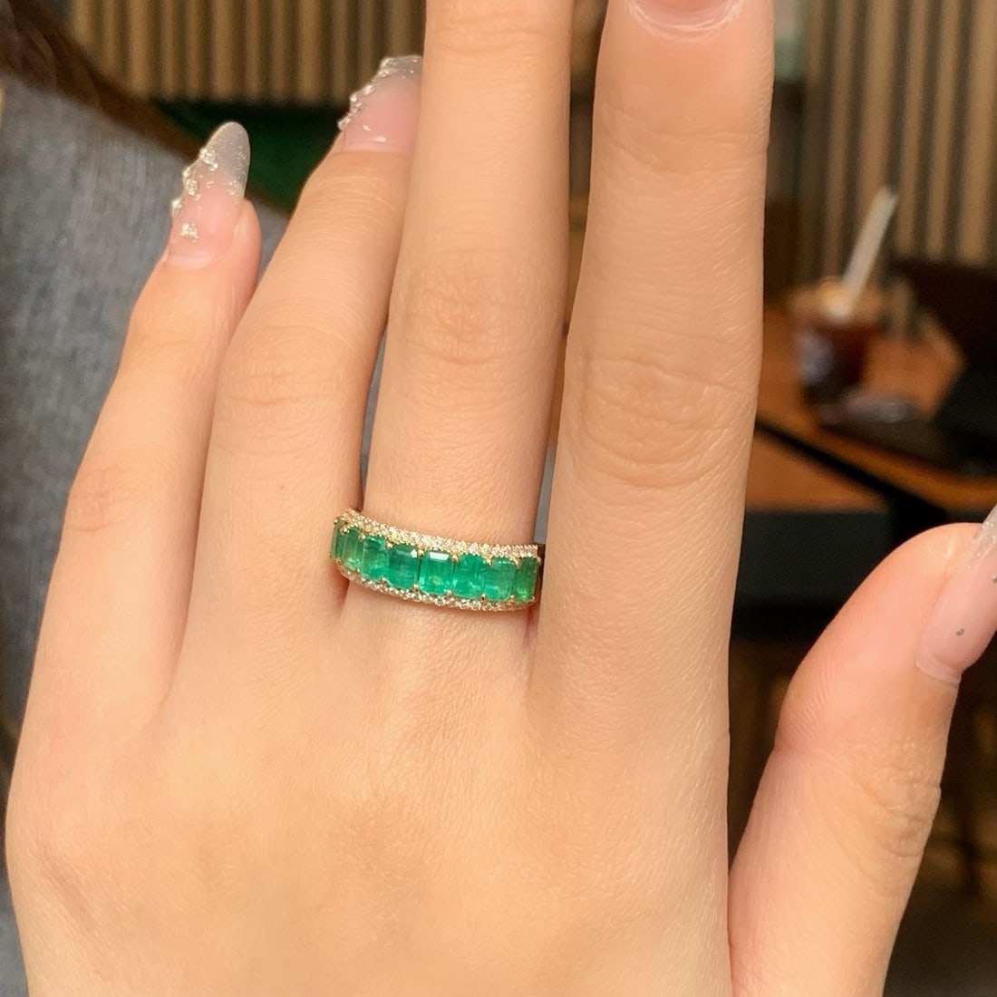 14k Gold 2.04 Ctw Natural Emerald & Diamond Ring - 6