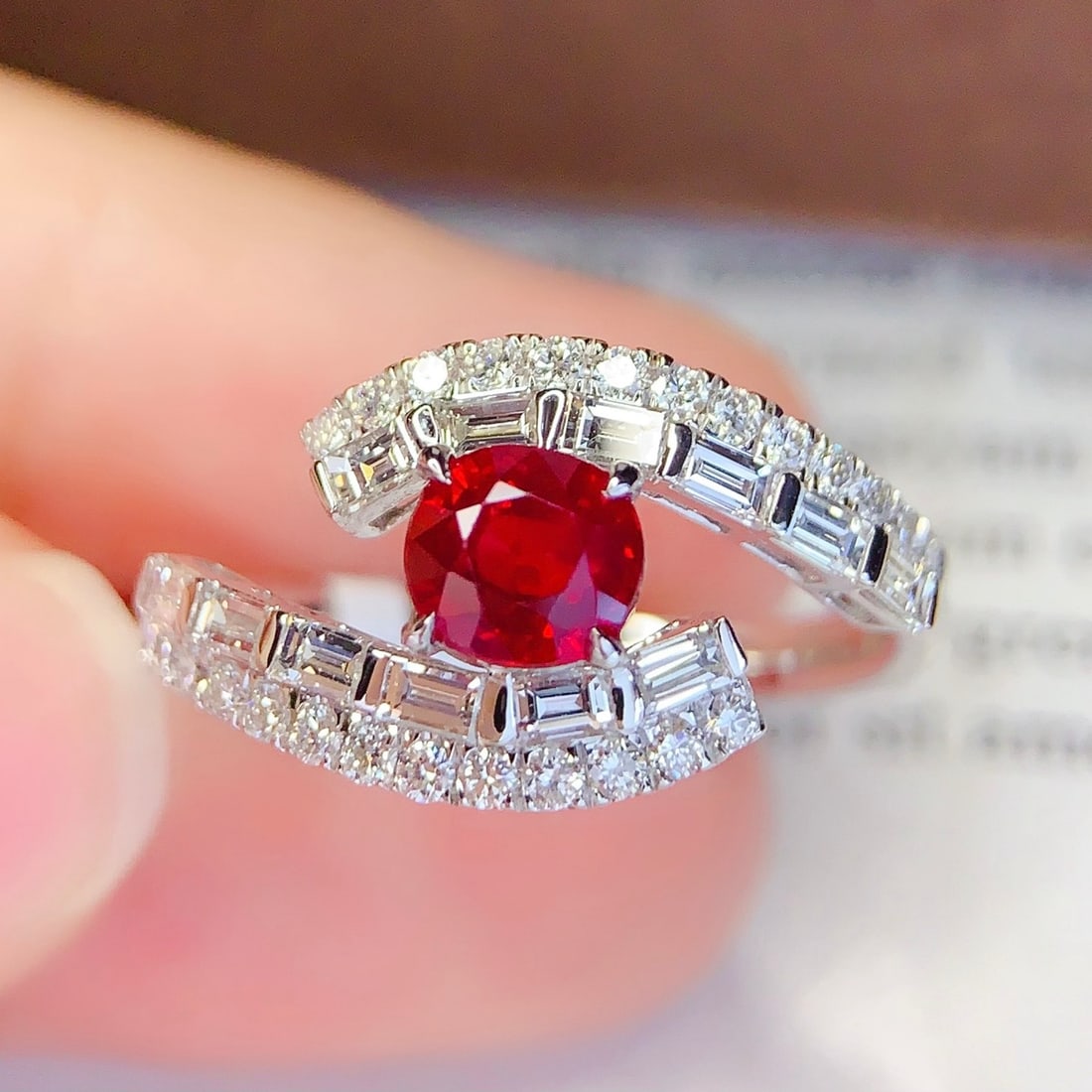 14k Gold 1 Ct Natural Ruby & Diamond Ring - 3