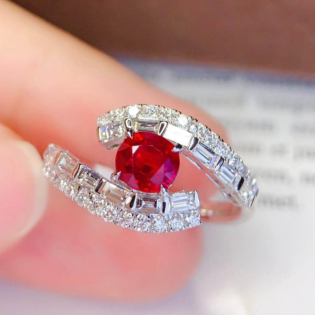 14k Gold 1 Ct Natural Ruby & Diamond Ring - 5