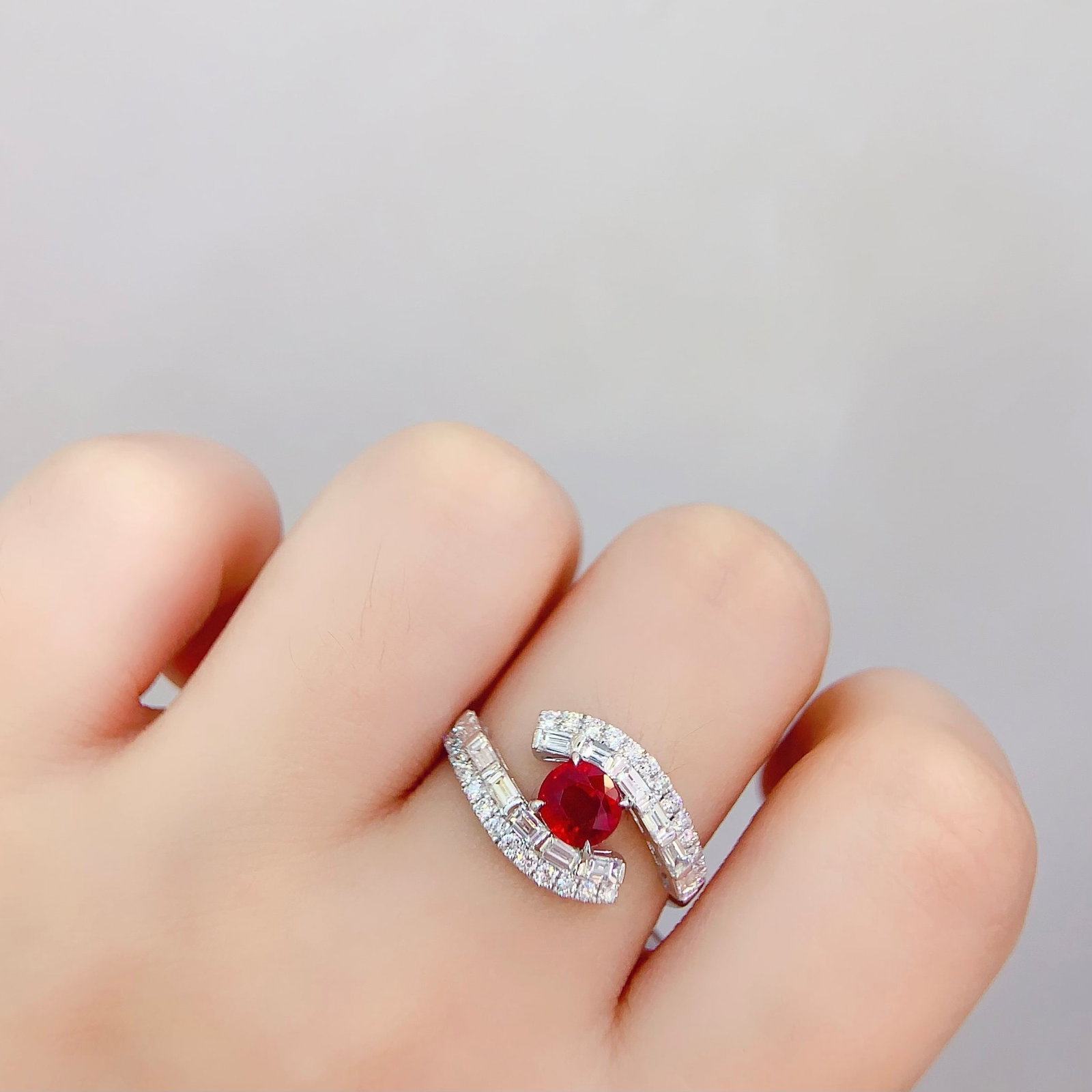 14k Gold 1 Ct Natural Ruby & Diamond Ring - 6