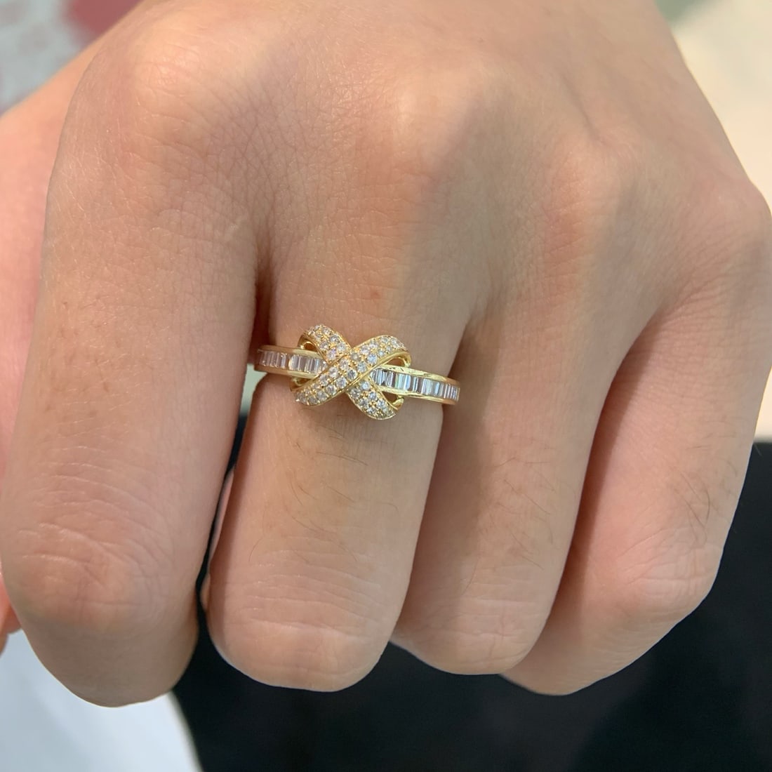 14k Gold 0.37 Ct Natural H Diamond Ring - 4