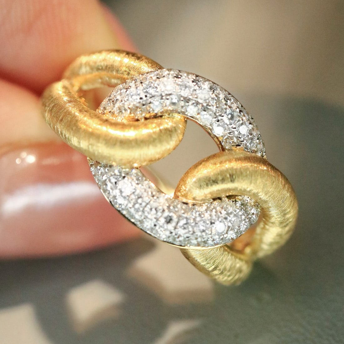 14k Gold 0.48 Ct Natural H Diamond Ring - 6
