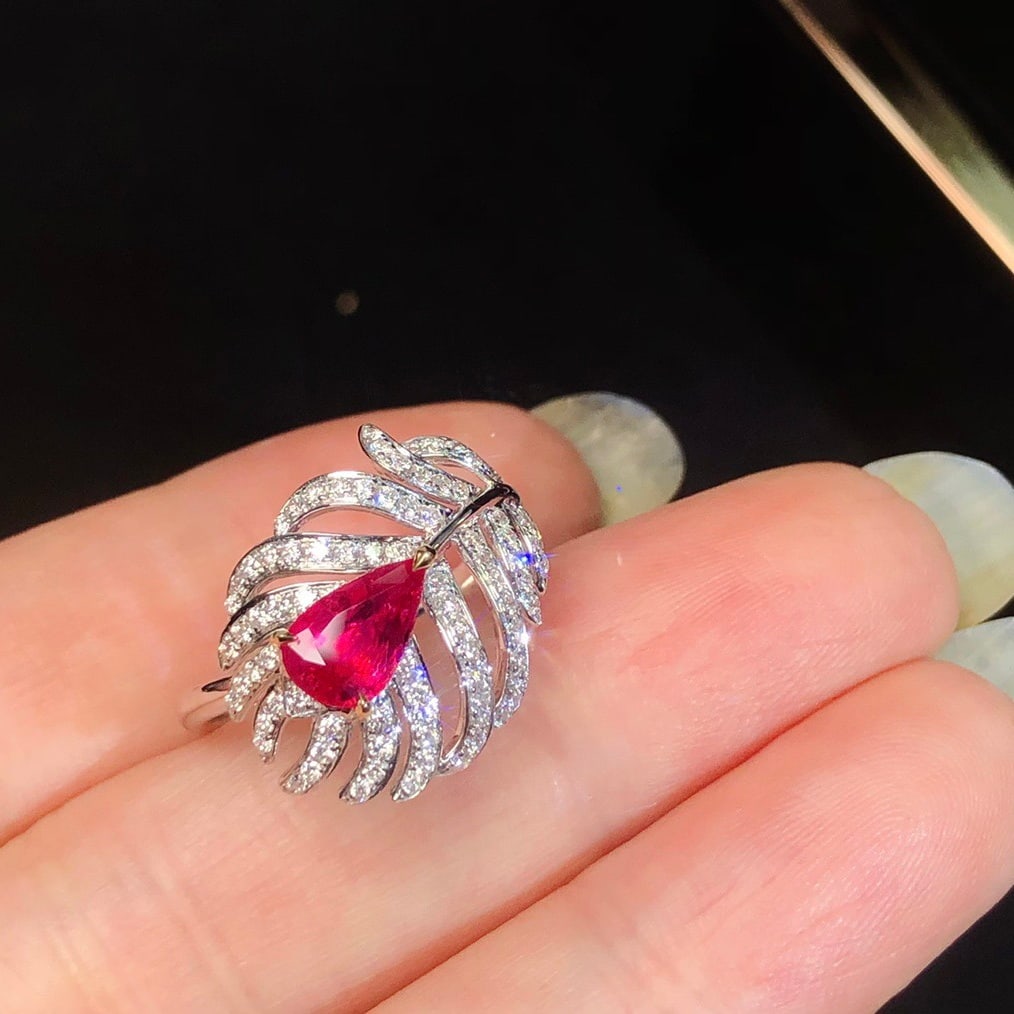 14k Gold 1.53 Ctw Natural Ruby & Diamond Ring - 3