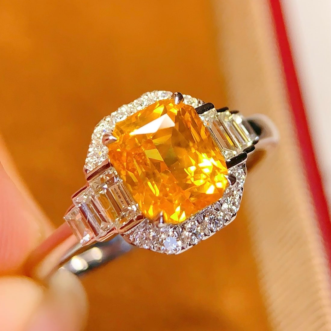 14k Gold 2.59 Ct Natural Sapphire & Diamond Ring - 2
