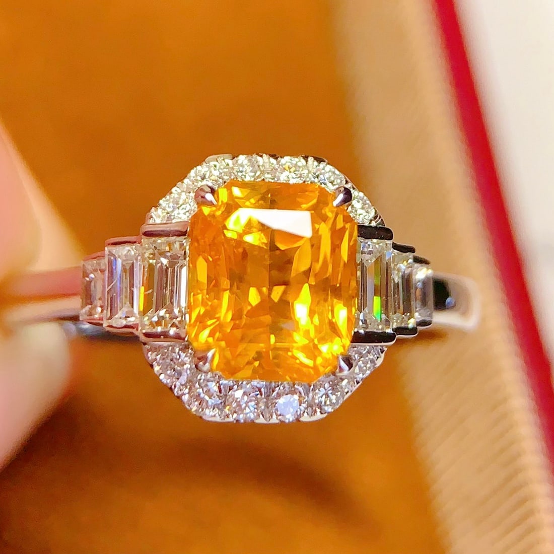 14k Gold 2.59 Ct Natural Sapphire & Diamond Ring - 3