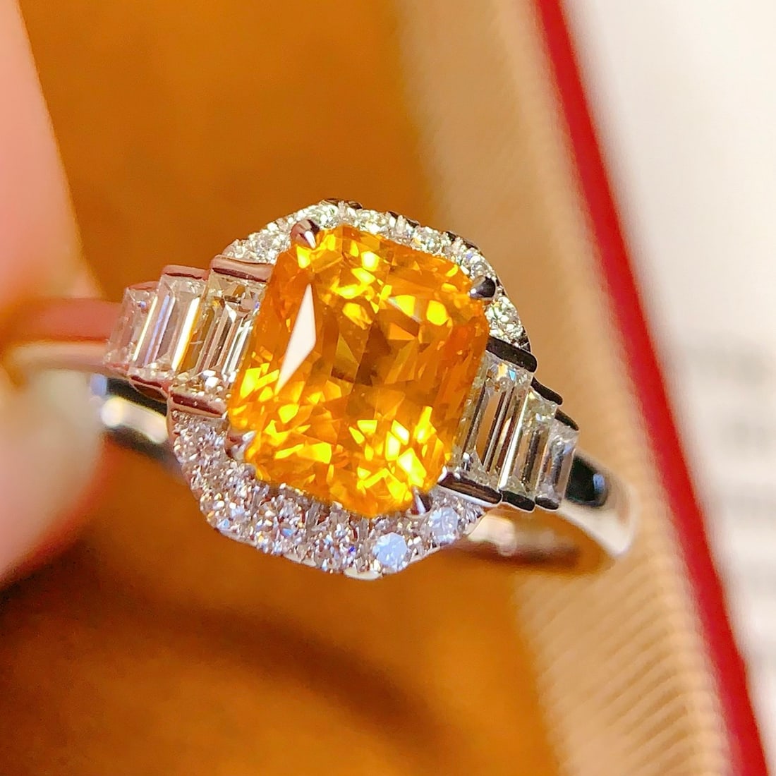 14k Gold 2.59 Ct Natural Sapphire & Diamond Ring - 6