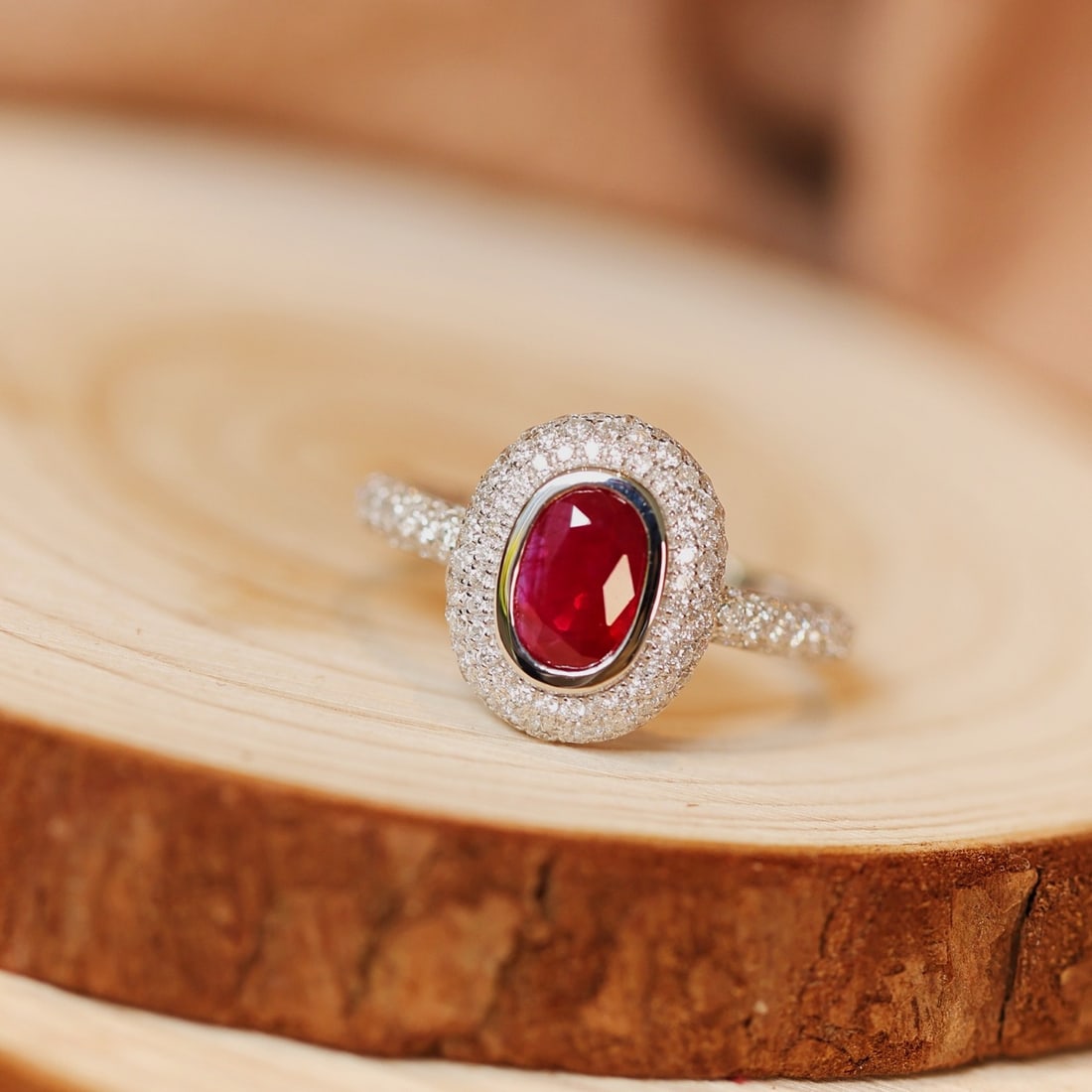 14k Gold 1.62 Ctw Natural Ruby & Diamond Ring: Ref:231152166 // gold content:14k gold // ring size:7. 25us // // main gemstone:ruby // shape:oval // carat weight:0. 91ct // color:red // treatment:natural // // adjacent gemstone 2 : diamond //