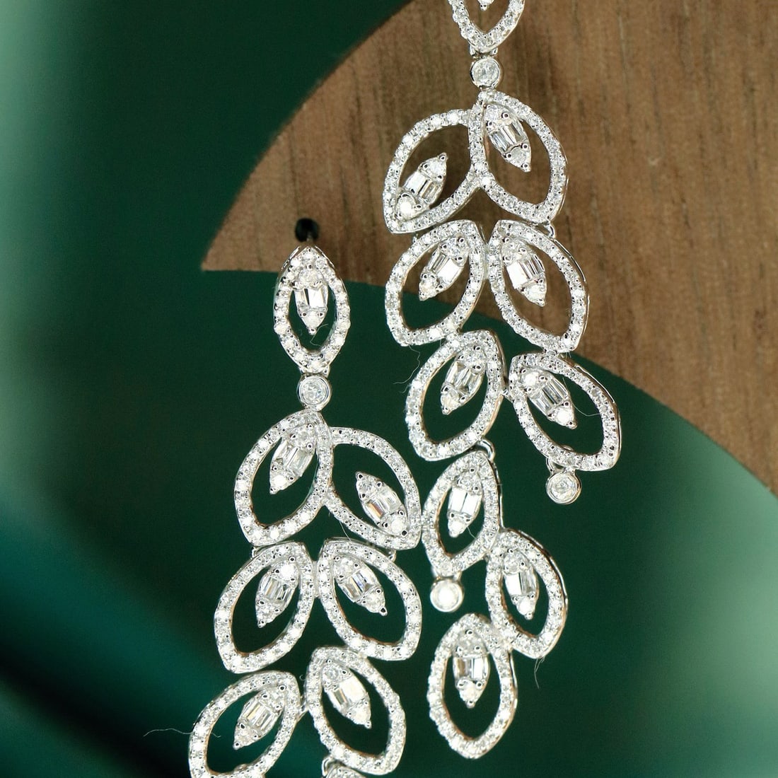 14k Gold 1.2 Ct Natural H Diamond Earrings - 4