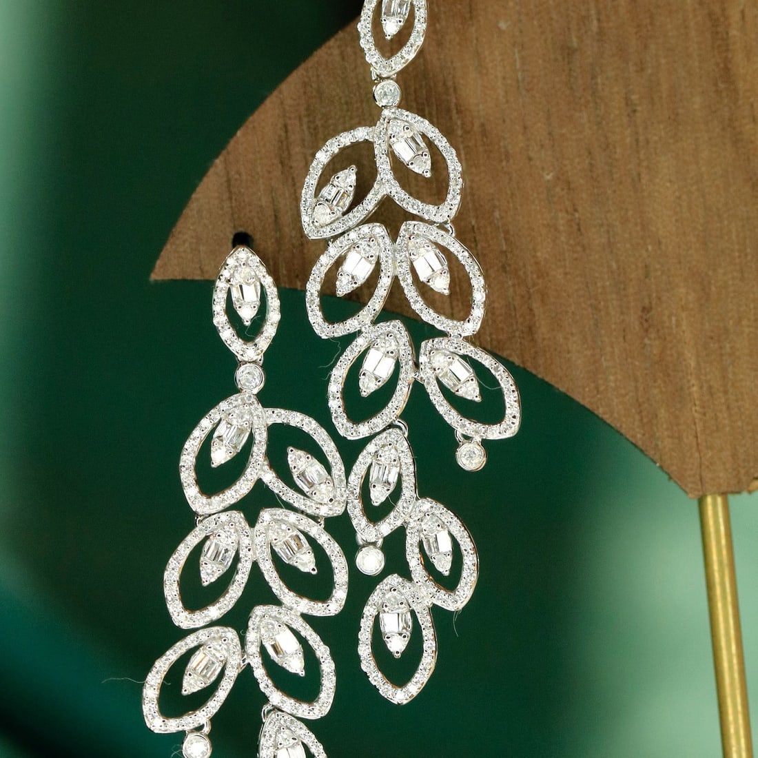 14k Gold 1.2 Ct Natural H Diamond Earrings - 5