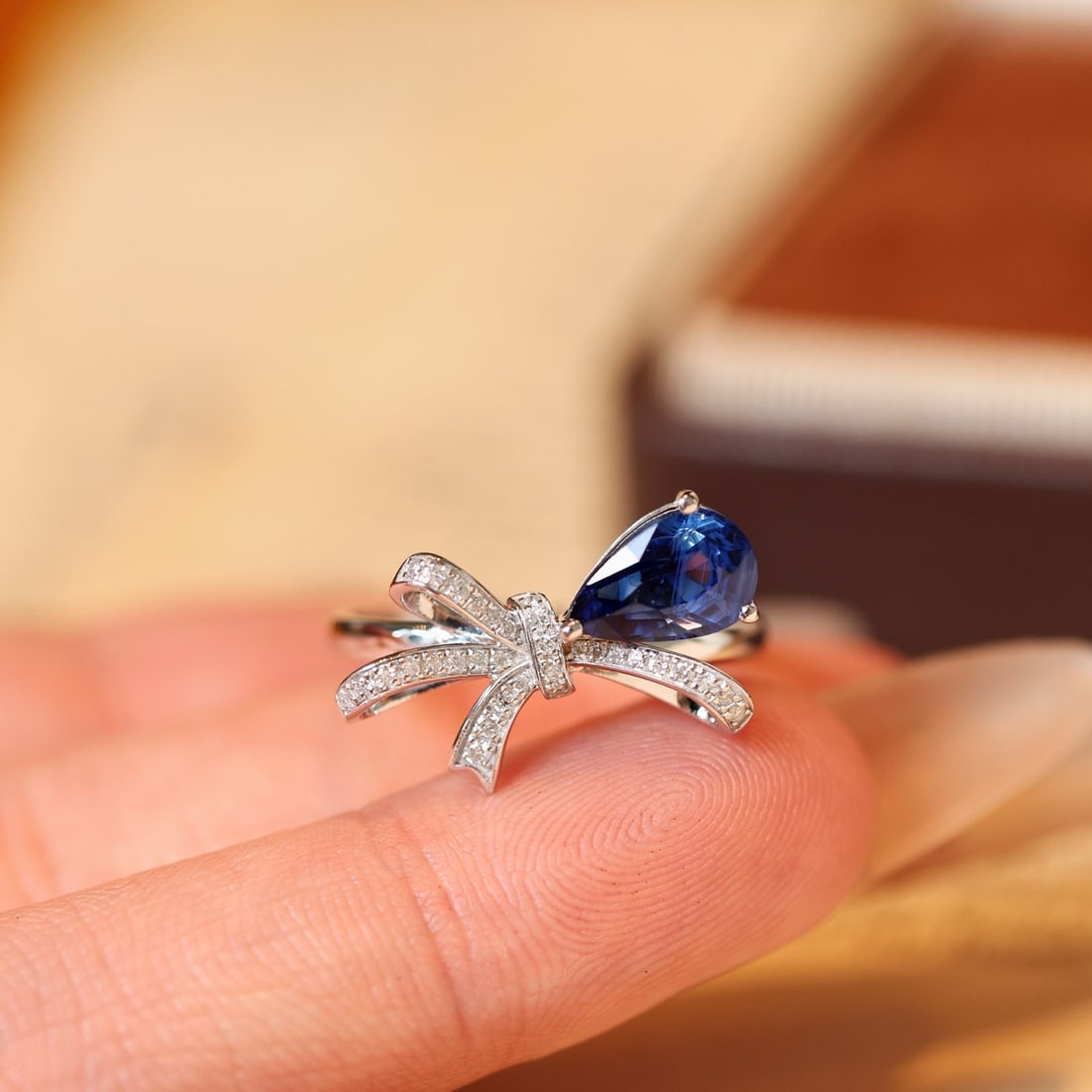 14k Gold 1.73 Ctw Natural Sapphire & Diamond Ring - 5